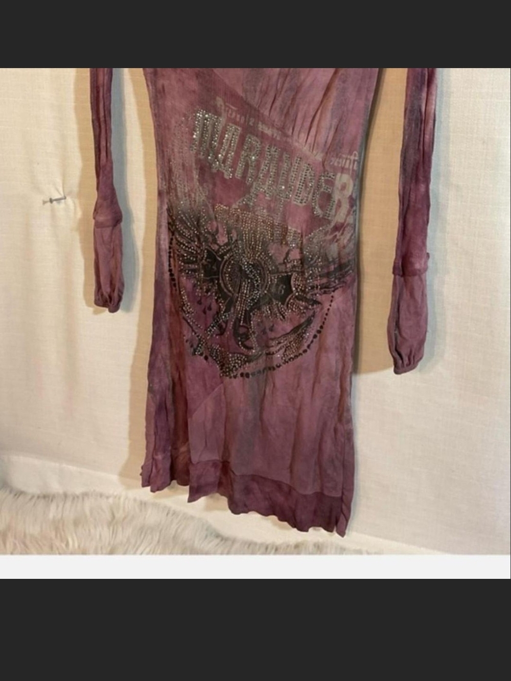 Salvage "Maurauders" Cold Shoulder Rhinestone Mini Dress. XS